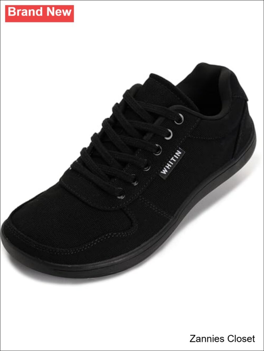 ✨ WHITIN Women's Minimalist Barefoot Shoes Wide Toe Box Zero Drop Canvas